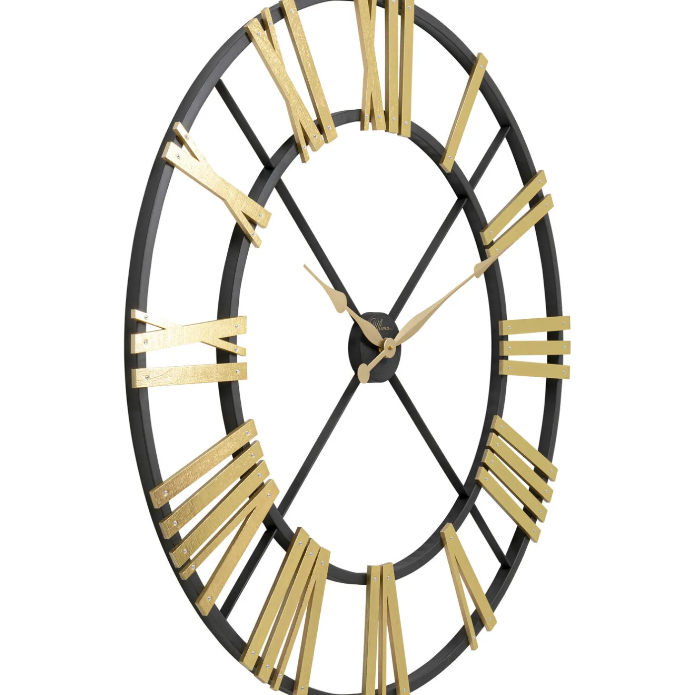 KARE Design Horloge Murale Nevio Laiton O95Cm