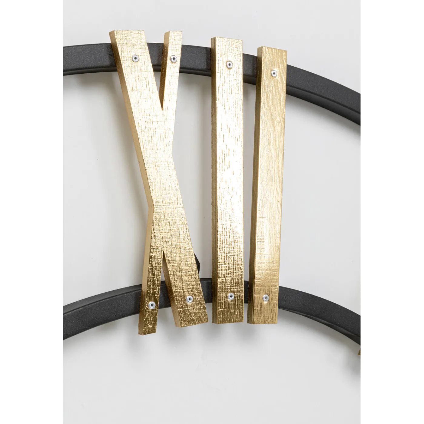 KARE Design Horloge Murale Nevio Laiton O95Cm