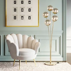 KARE Design Lampadaire Five Balls Ambre Laiton