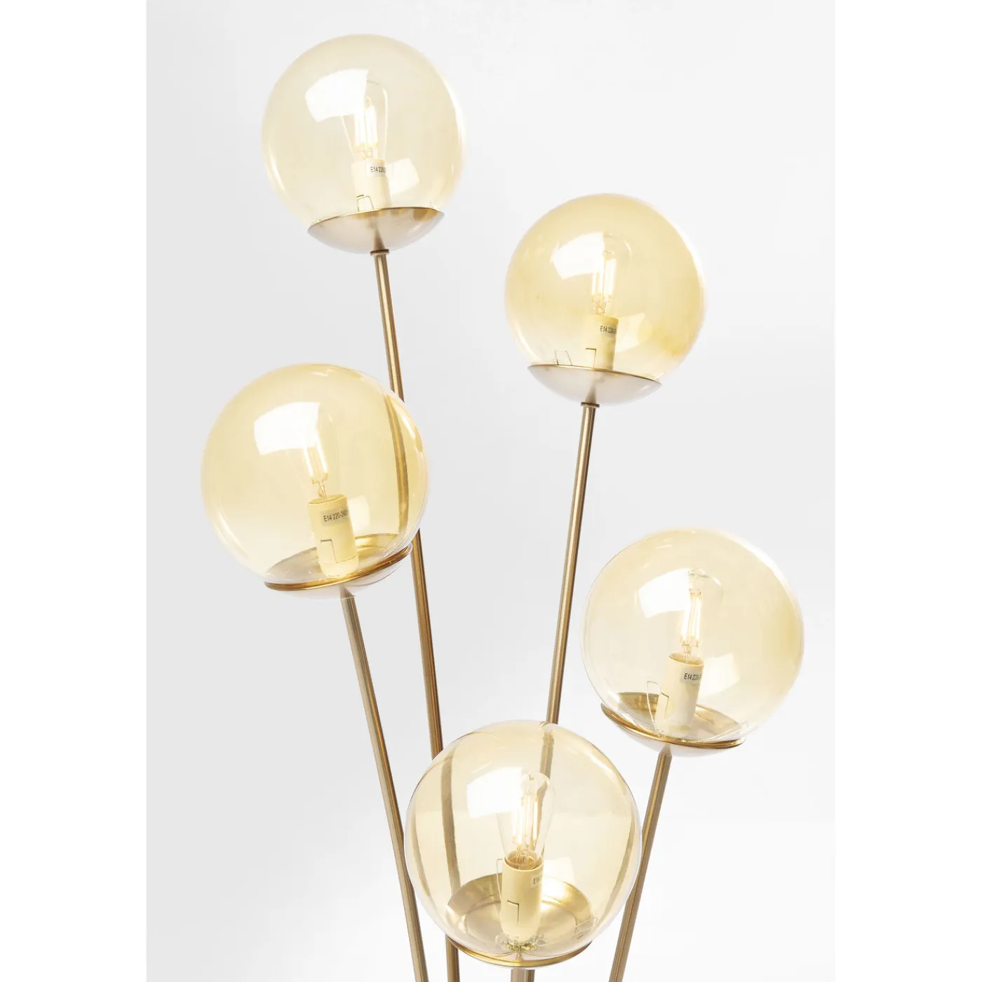 KARE Design Lampadaire Five Balls Ambre Laiton