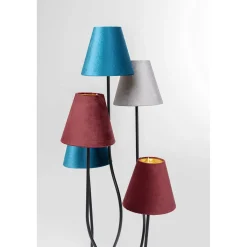 KARE Design Lampadaire Flexible Velours Noir Cinque