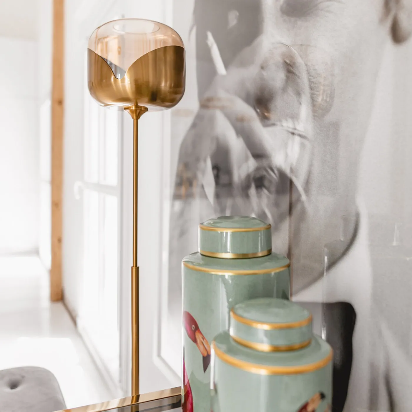 KARE Design Lampadaire Golden Goblet Ball