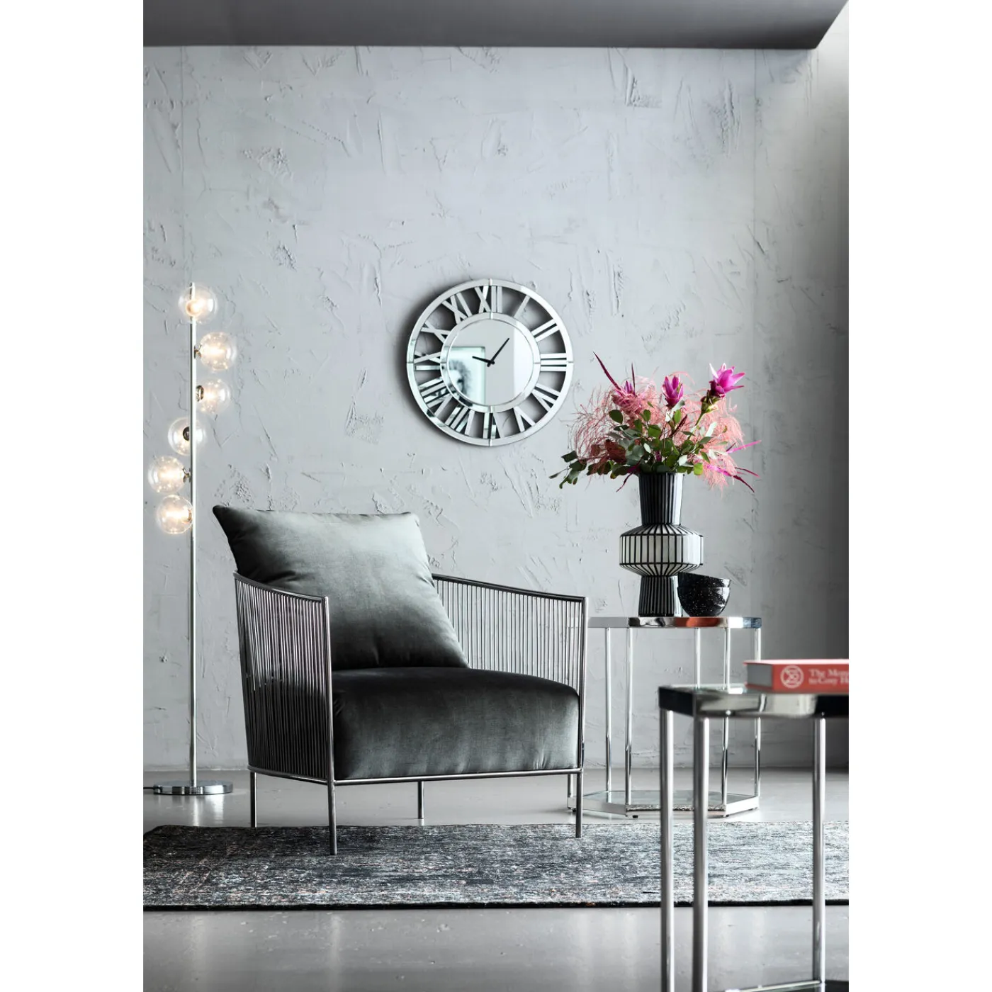 KARE Design Lampadaire Scal Balls Chrome 160Cm