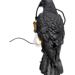 KARE Design Lampe A Poser Animal Crow Noir Mat 34Cm