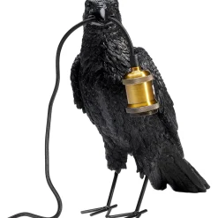 KARE Design Lampe A Poser Animal Crow Noir Mat 34Cm
