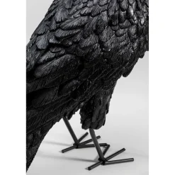 KARE Design Lampe A Poser Animal Crow Noir Mat 34Cm