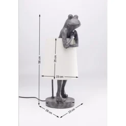 KARE Design Lampe A Poser Animal Frog Gris