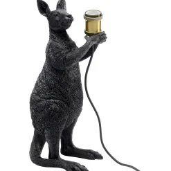 KARE Design Lampe A Poser Animal Kangaroo Noir Mat 46Cm