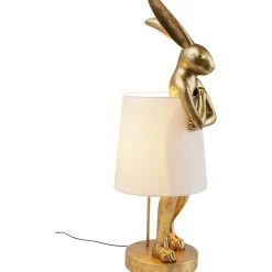 KARE Design Lampe A Poser Animal Rabbit Dore/Blanc 88Cm