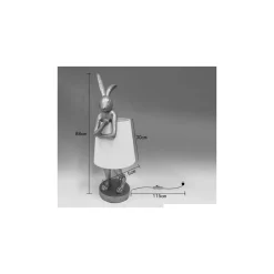 KARE Design Lampe A Poser Animal Rabbit Dore/Blanc 88Cm