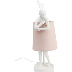 KARE Design Lampe A Poser Animal Rabbit Blanc/Rose 50Cm
