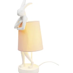 KARE Design Lampe A Poser Animal Rabbit Blanc/Rose 50Cm