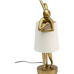 KARE Design Lampe A Poser Animal Rabbit Dore/Blanc 50Cm