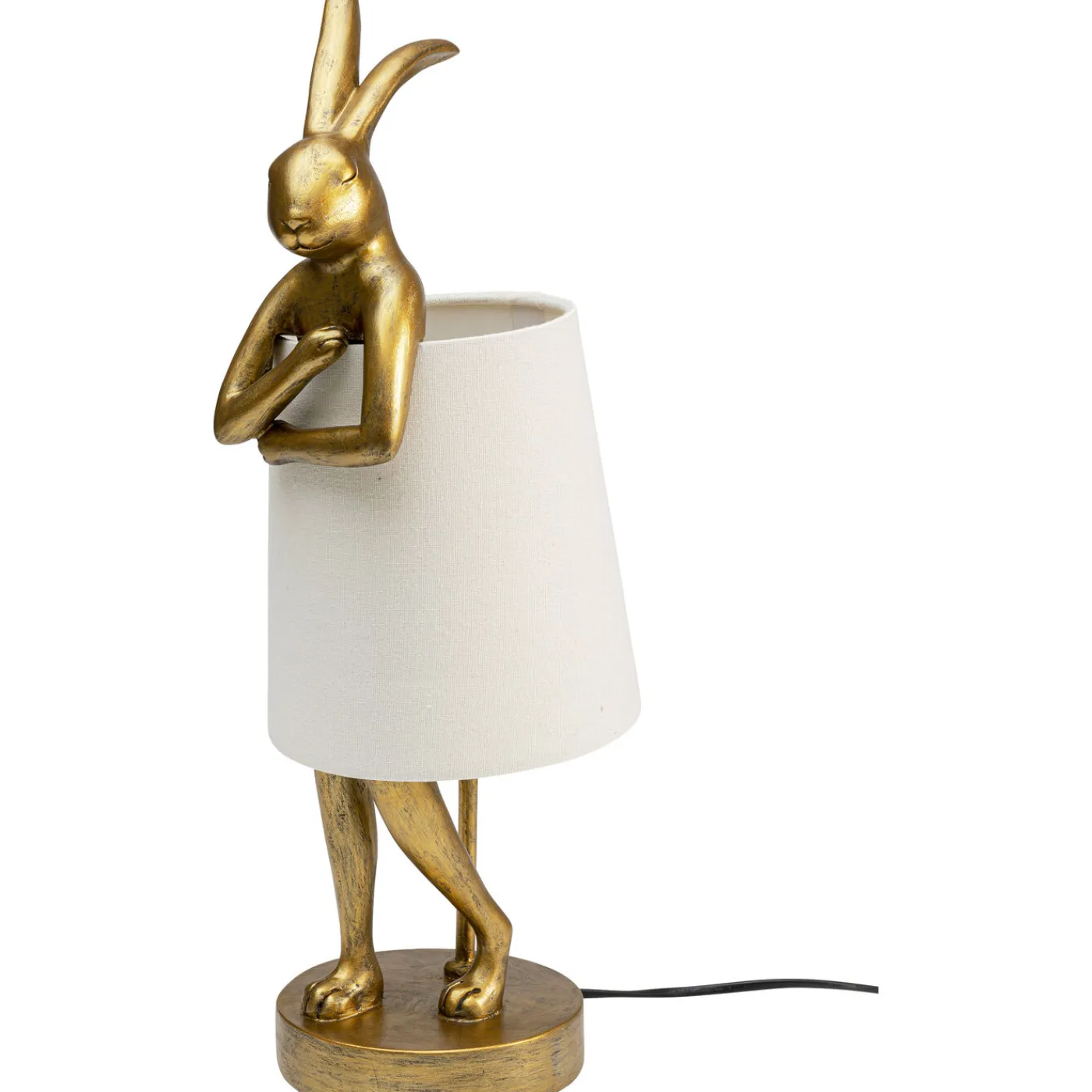 KARE Design Lampe A Poser Animal Rabbit Dore/Blanc 50Cm