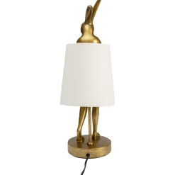 KARE Design Lampe A Poser Animal Rabbit Dore/Blanc 50Cm
