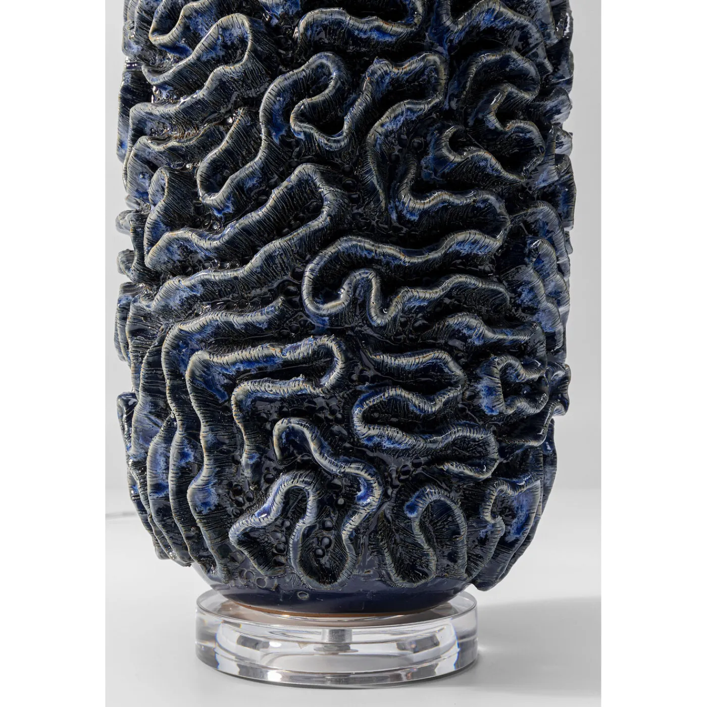 KARE Design Lampe A Poser Waterflow Bleu 79Cm