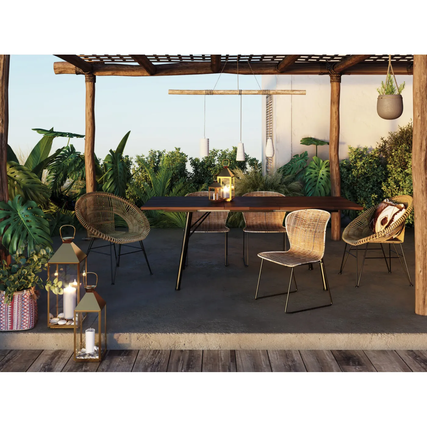 KARE Design Lanterne Giardino Dore (4/Set)