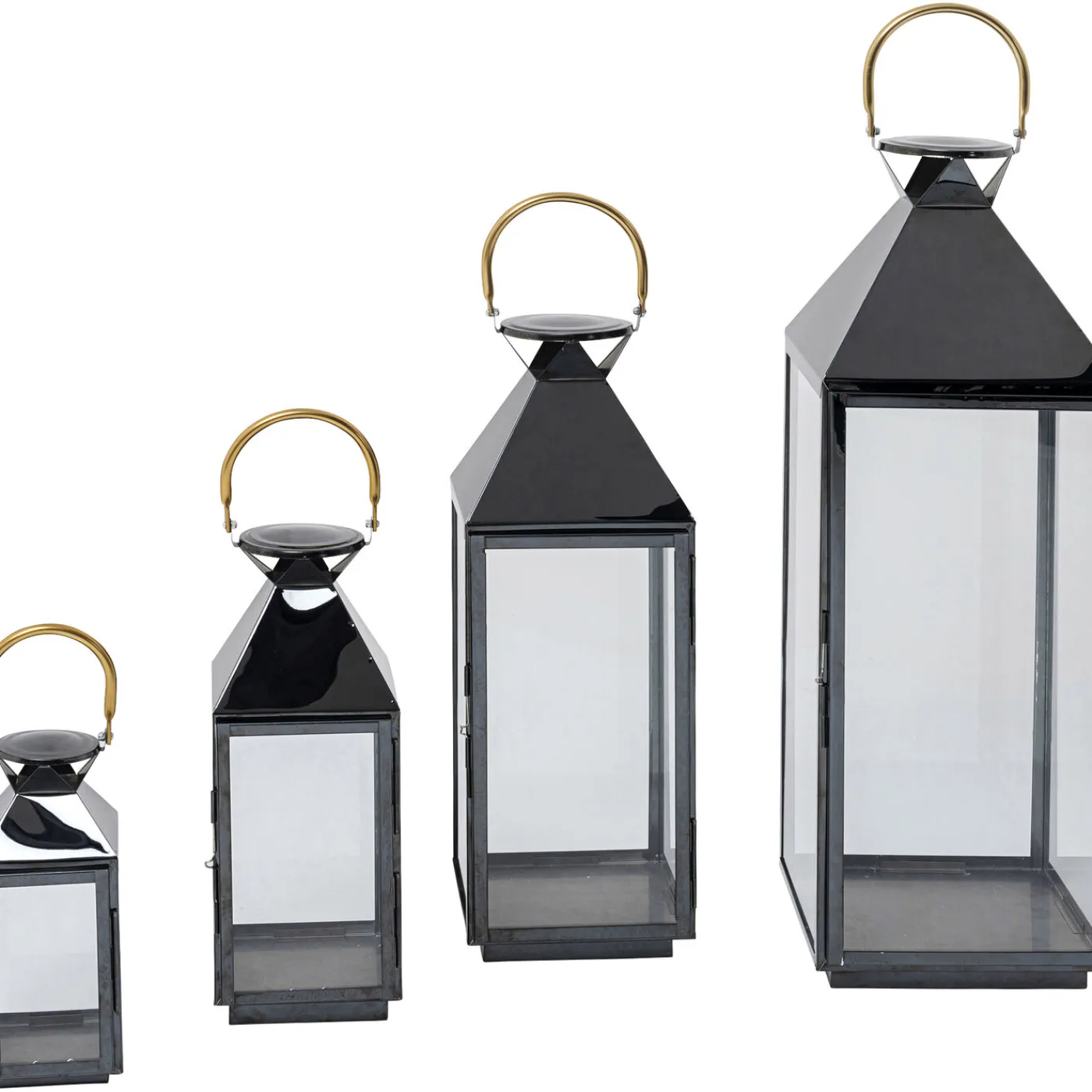 KARE Design Lanterne Giardino Noir (4/Set)