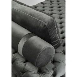 KARE Design Lit D Appoint Bottone Velours Gris