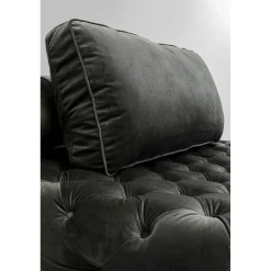 KARE Design Lit D Appoint Bottone Velours Gris