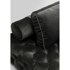 KARE Design Lit D Appoint Bottone Velours Gris