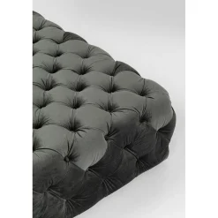 KARE Design Lit D Appoint Bottone Velours Gris
