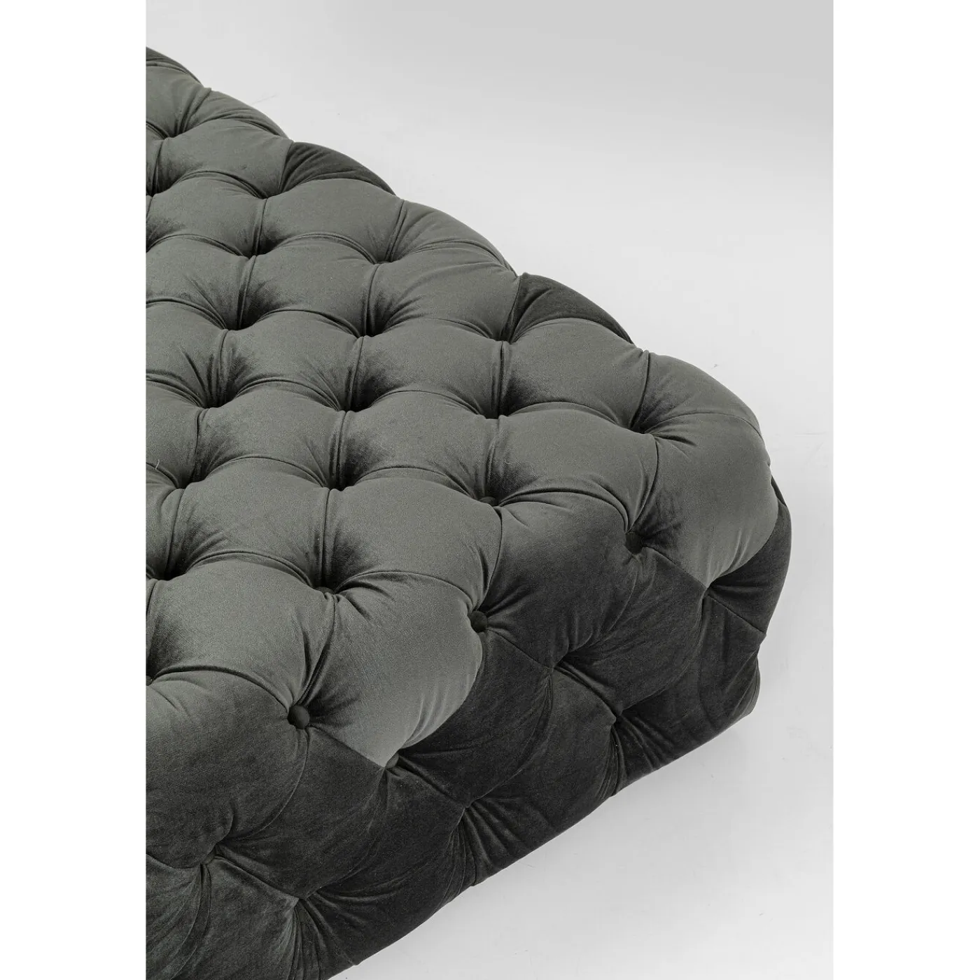 KARE Design Lit D Appoint Bottone Velours Gris