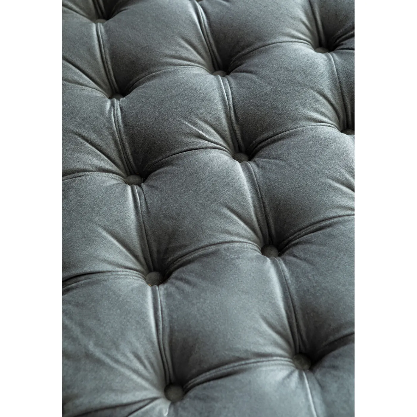 KARE Design Lit D Appoint Bottone Velours Gris