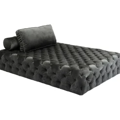 KARE Design Lit D Appoint Bottone Velours Gris