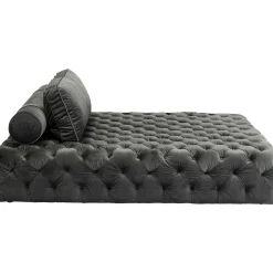 KARE Design Lit D Appoint Bottone Velours Gris