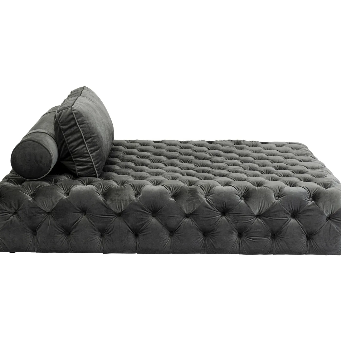 KARE Design Lit D Appoint Bottone Velours Gris