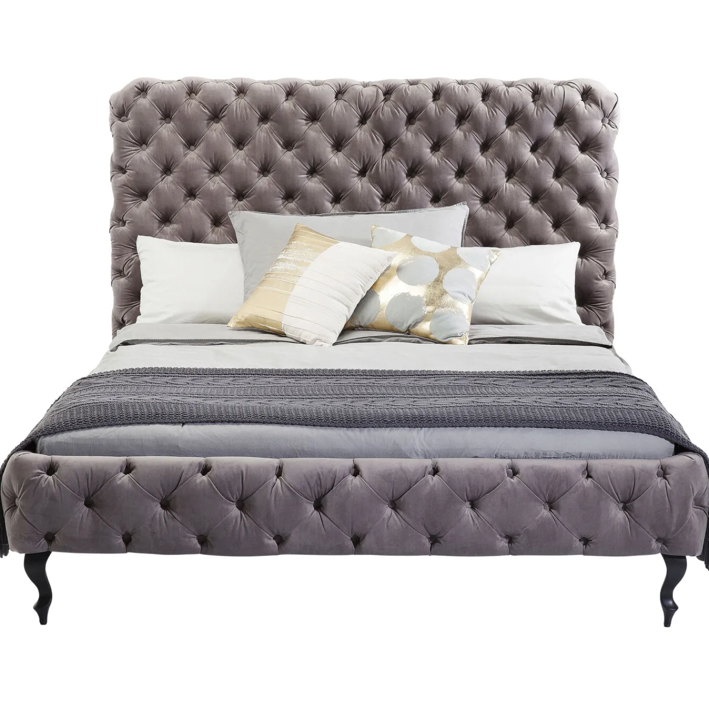 KARE Design Lit Desire Haut Gris Argente 180X200Cm