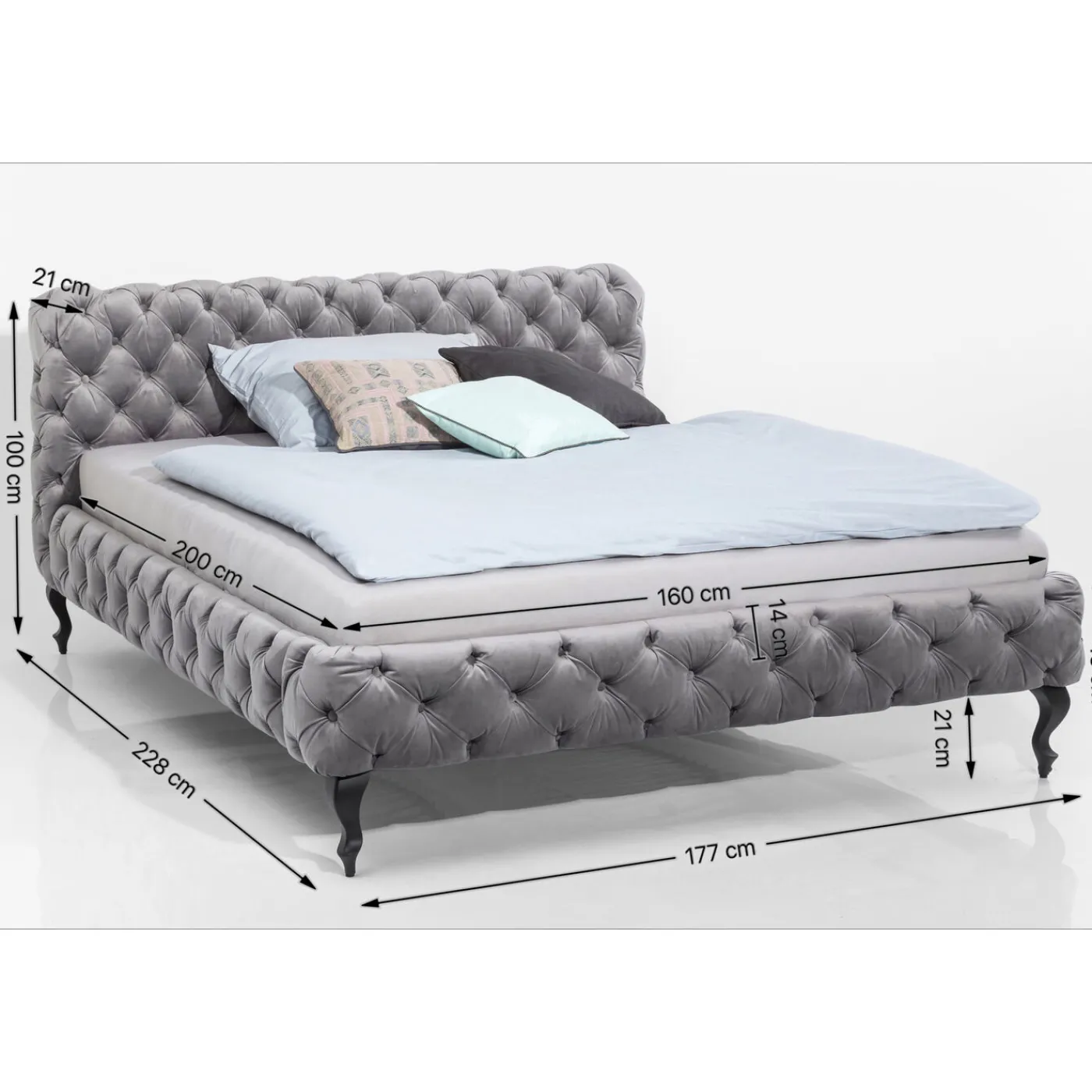 KARE Design Lit Desire Velours Ecru 160X200Cm