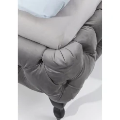 KARE Design Lit Desire Velours Gris 180X200 Cm