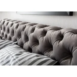 KARE Design Lit Desire Velvet Silver Grey 200X200Cm