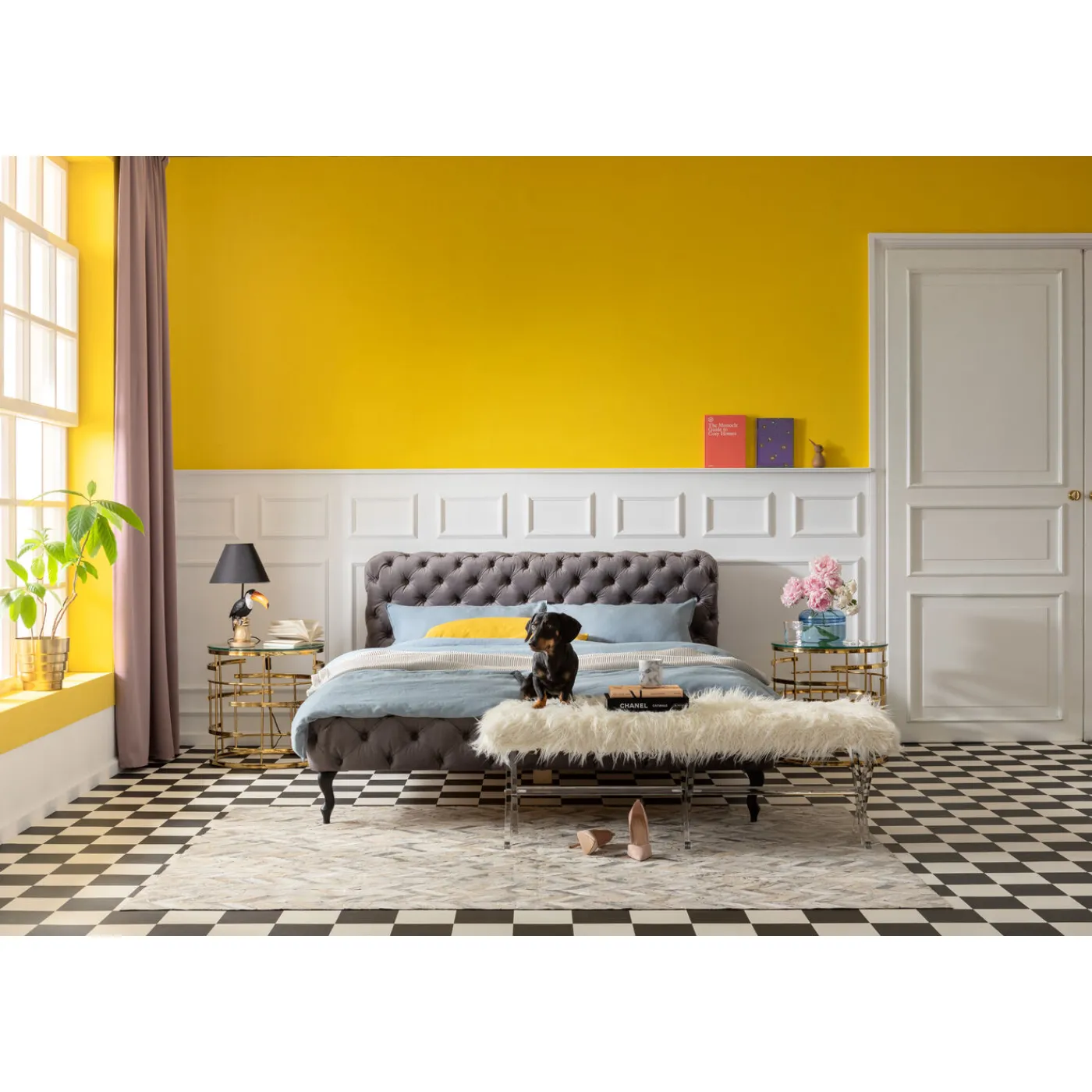 KARE Design Lit Desire Velvet Silver Grey 160X200 Cm