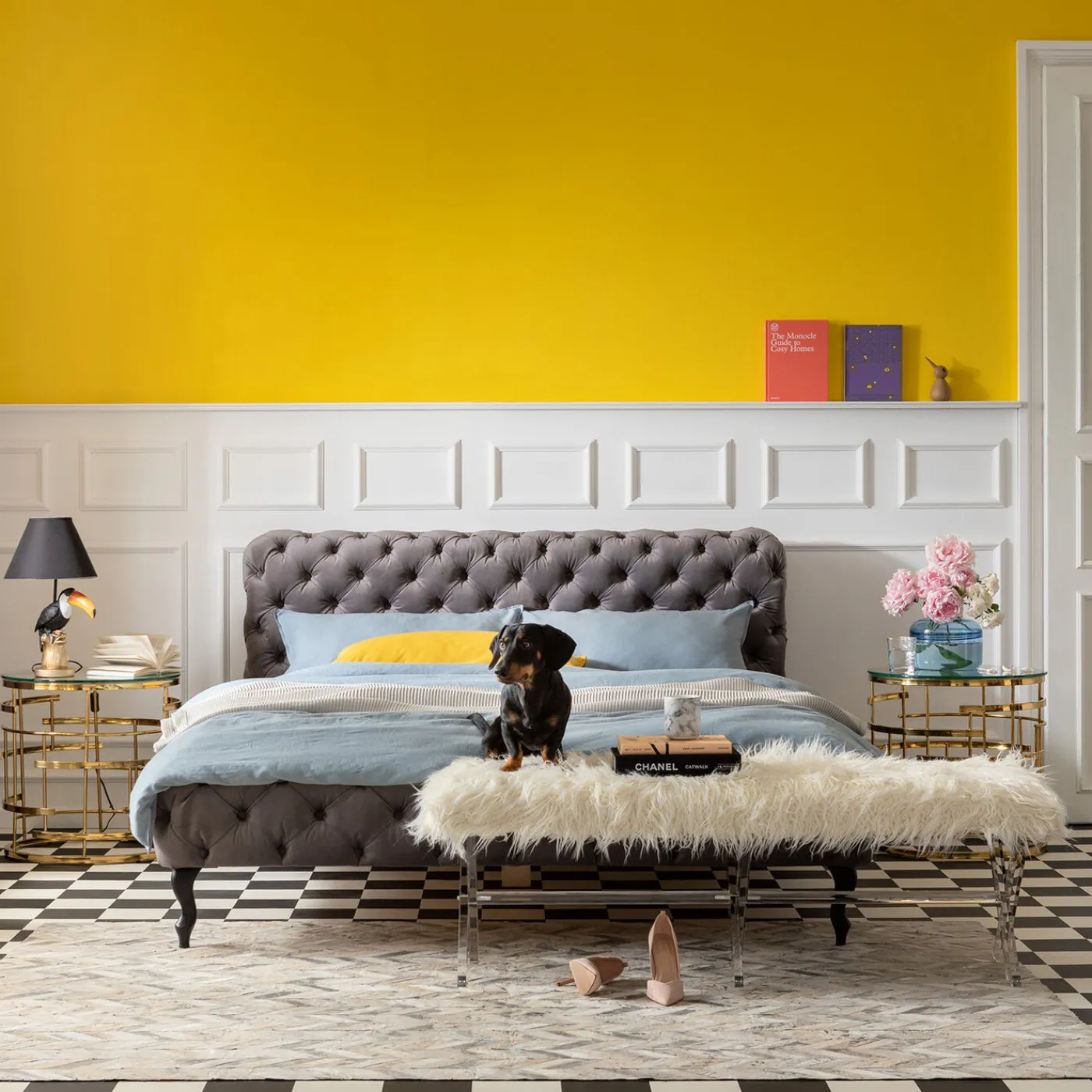 KARE Design Lit Desire Velvet Silver Grey 160X200 Cm