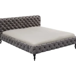 KARE Design Lit Desire Velvet Silver Grey 160X200 Cm