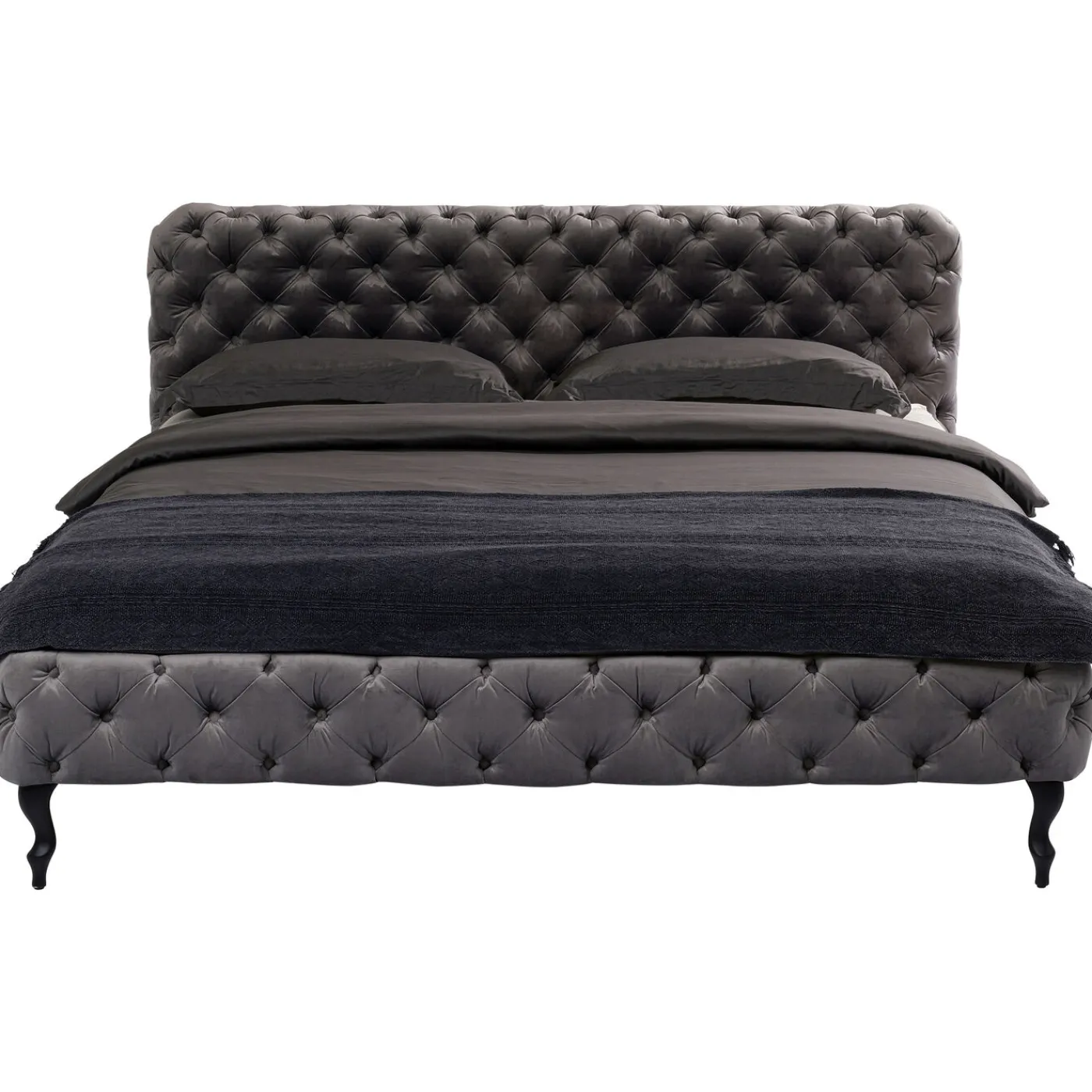 KARE Design Lit Desire Velvet Silver Grey 160X200 Cm