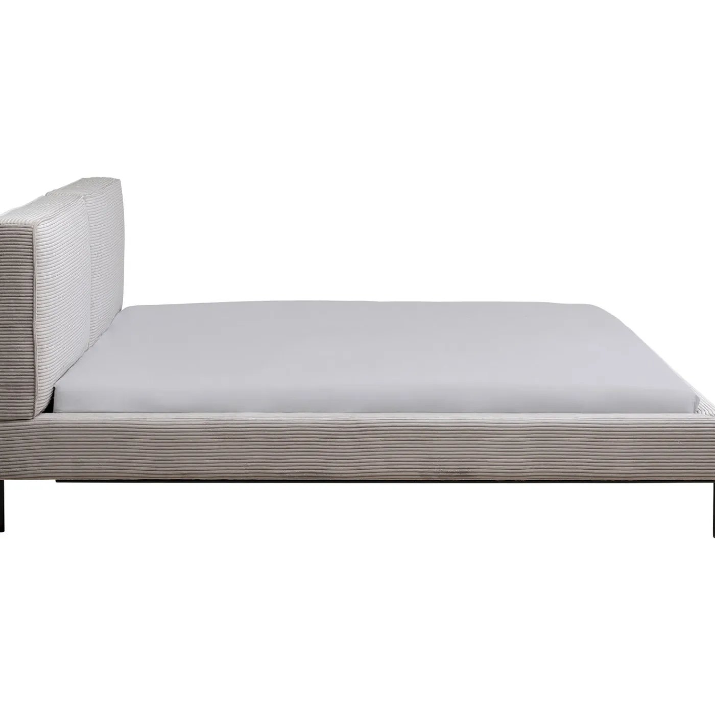 KARE Design Lit East Side Velours Cotele Gris 180X200Cm