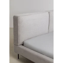 KARE Design Lit East Side Velours Cotele Gris 180X200Cm