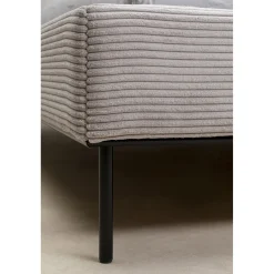 KARE Design Lit East Side Velours Cotele Gris 180X200Cm