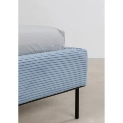 KARE Design Lit East Side Velours Cotele Bleu 180X200Cm