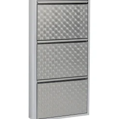 KARE Design Meuble À Chaussures Caruso 3 Alu Brosse