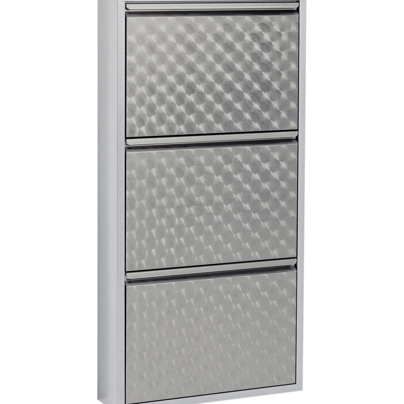 KARE Design Meuble À Chaussures Caruso 3 Alu Brosse