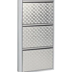 KARE Design Meuble À Chaussures Caruso 3 Alu Brosse