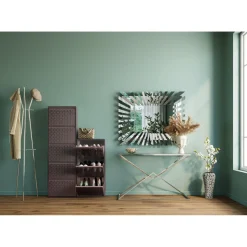 KARE Design Meuble À Chaussures Caruso 5 Argente (Mailorder)