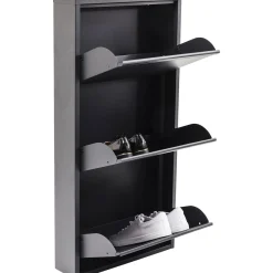 KARE Design Meuble À Chaussures Caruso 3 Anthracite (Mo)