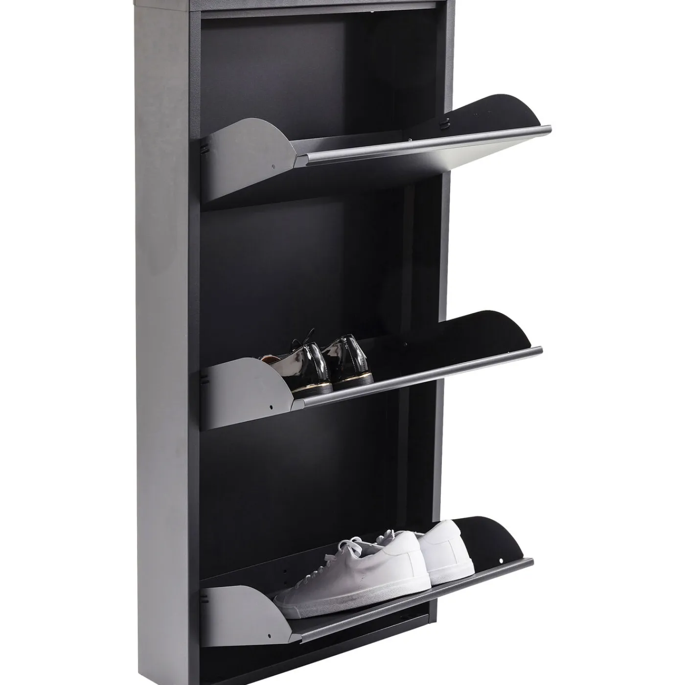 KARE Design Meuble À Chaussures Caruso 3 Anthracite (Mo)