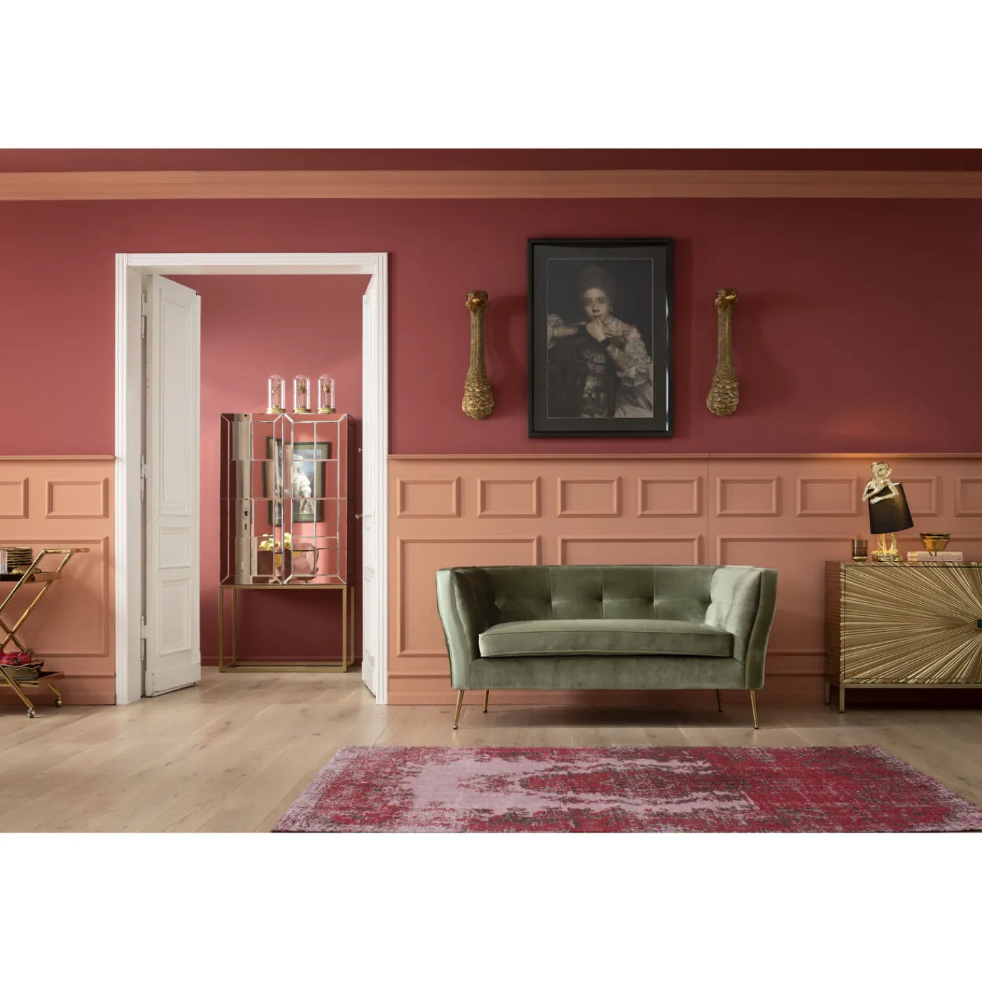 KARE Design Meuble Bar Luxury Champagne 89X181Cm